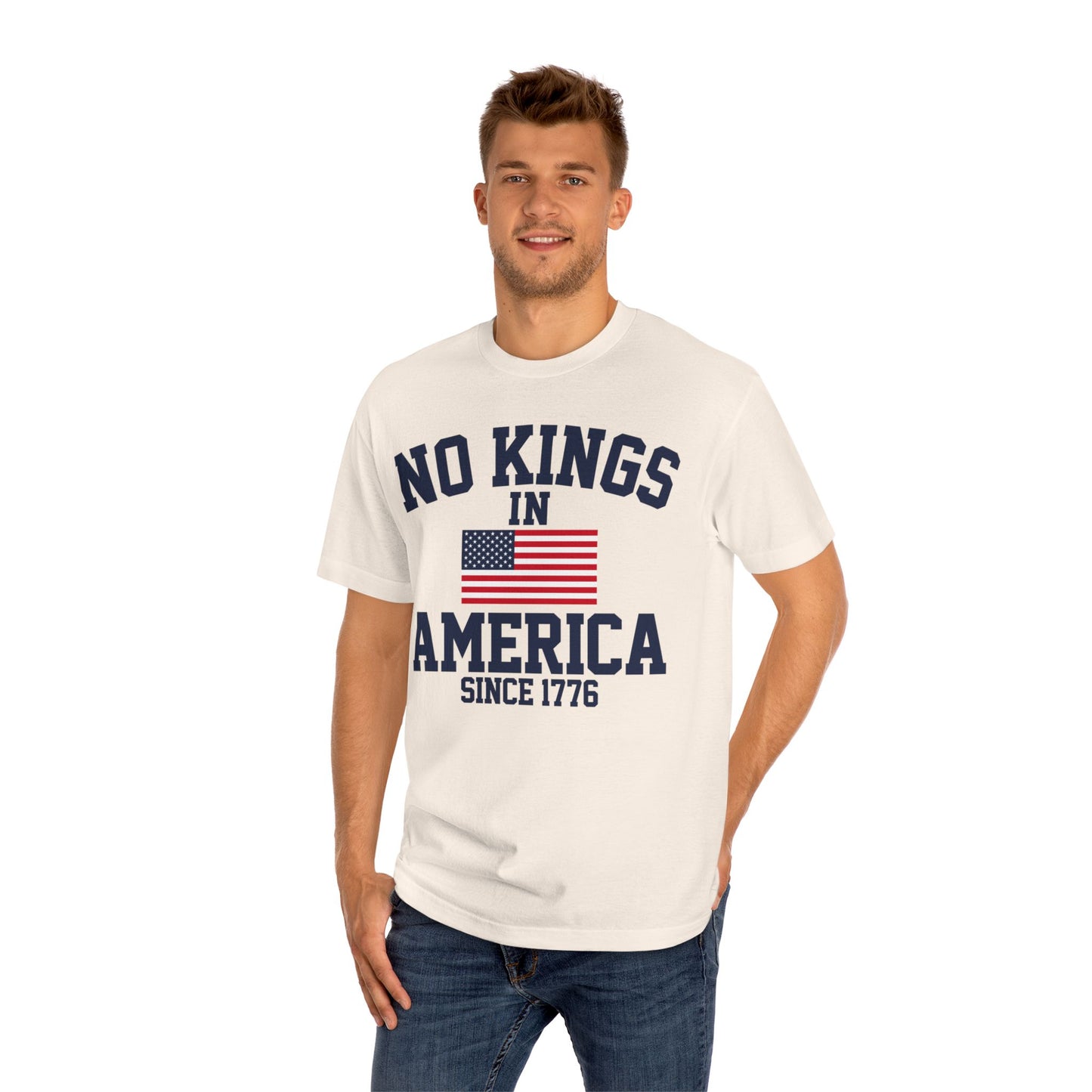 Patriotic Unisex Classic Tee | No Kings in America, Independence Day Shirt, Freedom Tee, Vintage Style T-Shirt, American Pride Apparel