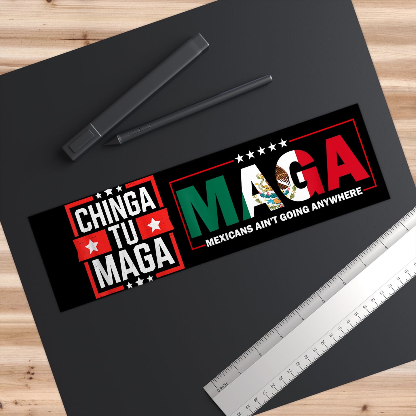 Chinga Tu Maga Bumper Stickers Car Decals for Political Expression Fun