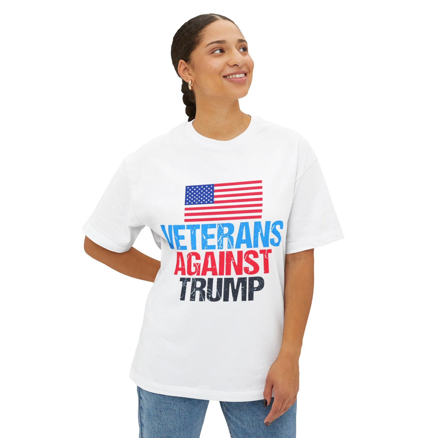 Veterans Against Trump T-Shirt | Political Statement Tee, American Flag