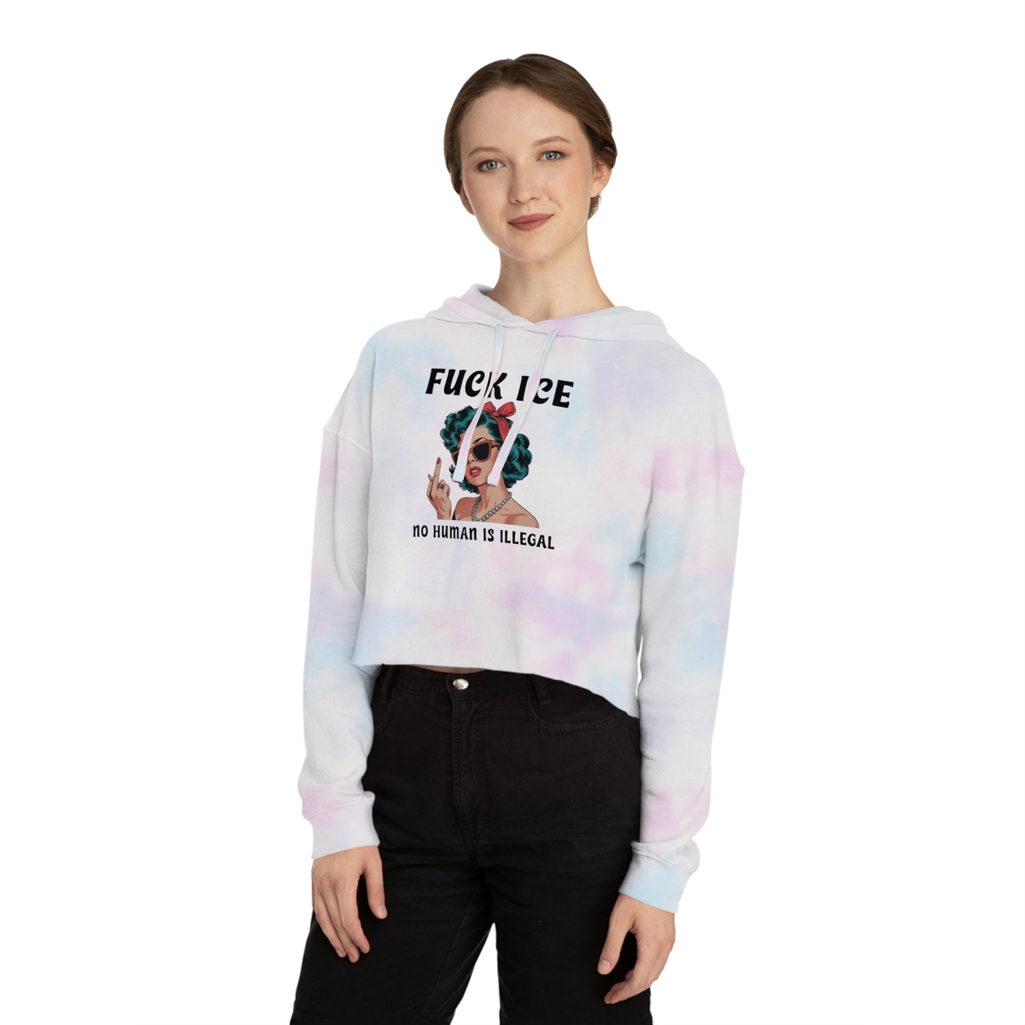 Feminist Cropped Hoodie with Statement Design Casual Wear Gift