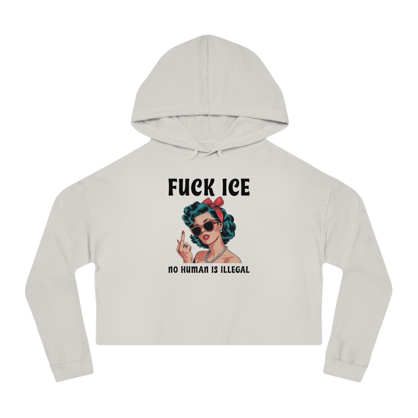 Feminist Cropped Hoodie with Statement Design Casual Wear Gift