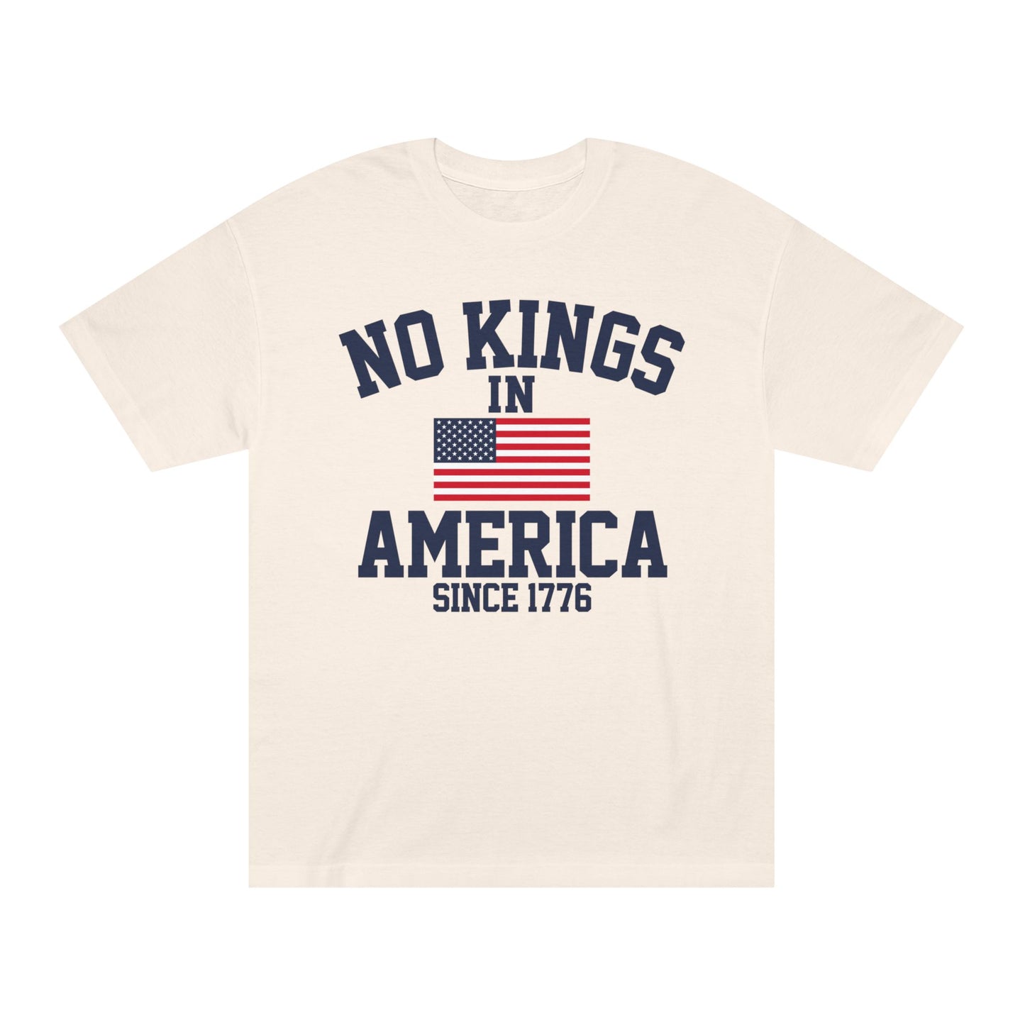 Patriotic Unisex Classic Tee | No Kings in America, Independence Day Shirt, Freedom Tee, Vintage Style T-Shirt, American Pride Apparel