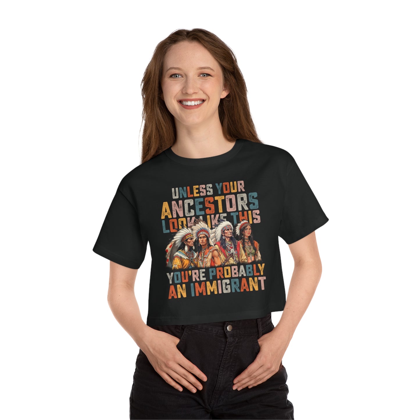 Heritage Cropped T-Shirt for Empowered Women, Casual Style, Holiday Gift,