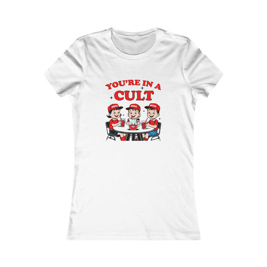Women's Cult Humor Tee, Funny Shirt, Group Activity Shirt, Quirky Gift, [...]