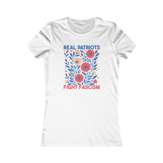 Women's Activist Tee - Real Patriots Fight Fascism, Feminist Gift, [...]