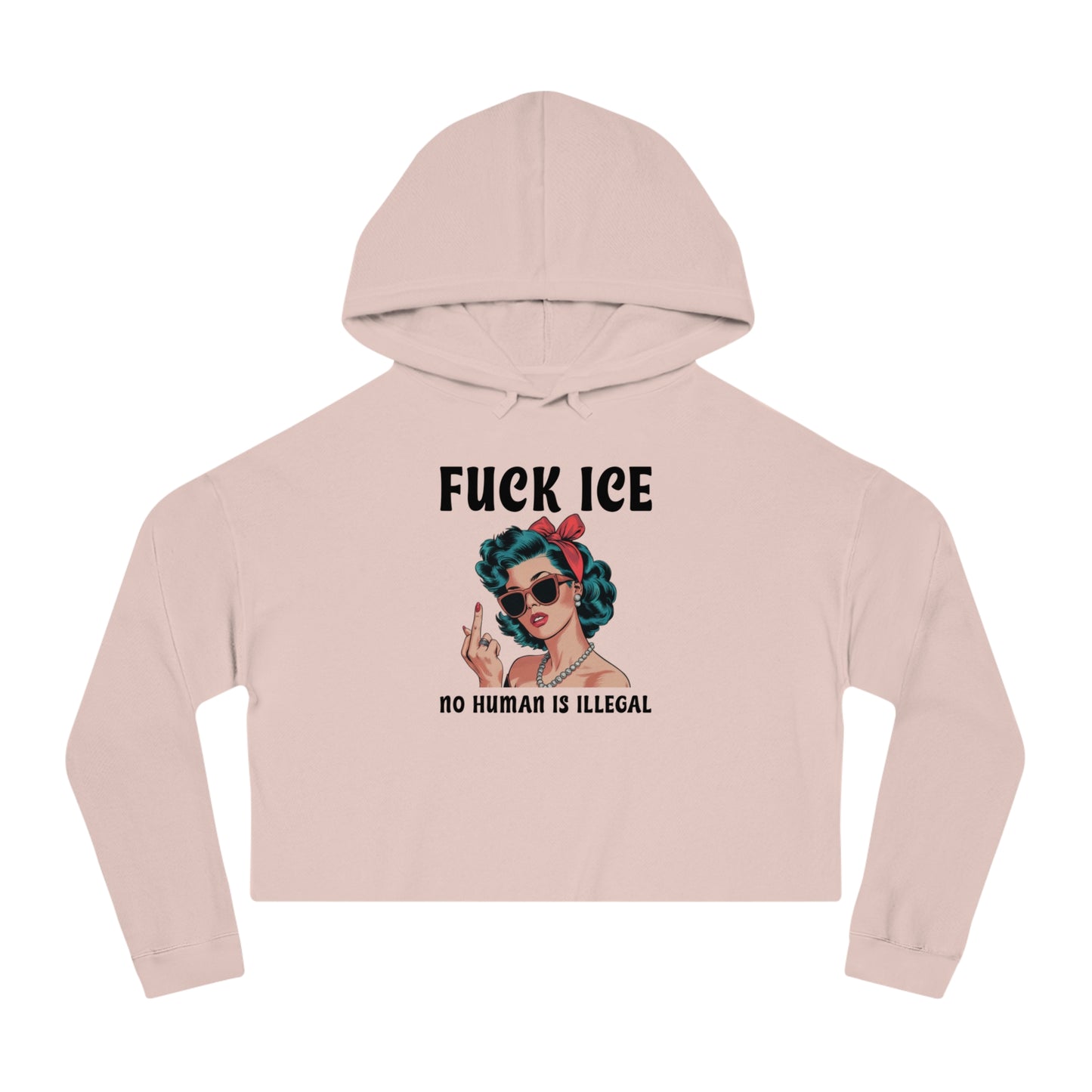 Feminist Cropped Hoodie with Statement Design Casual Wear Gift