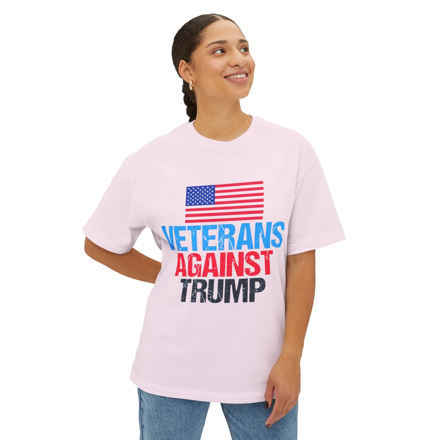 Veterans Against Trump T-Shirt | Political Statement Tee, American Flag