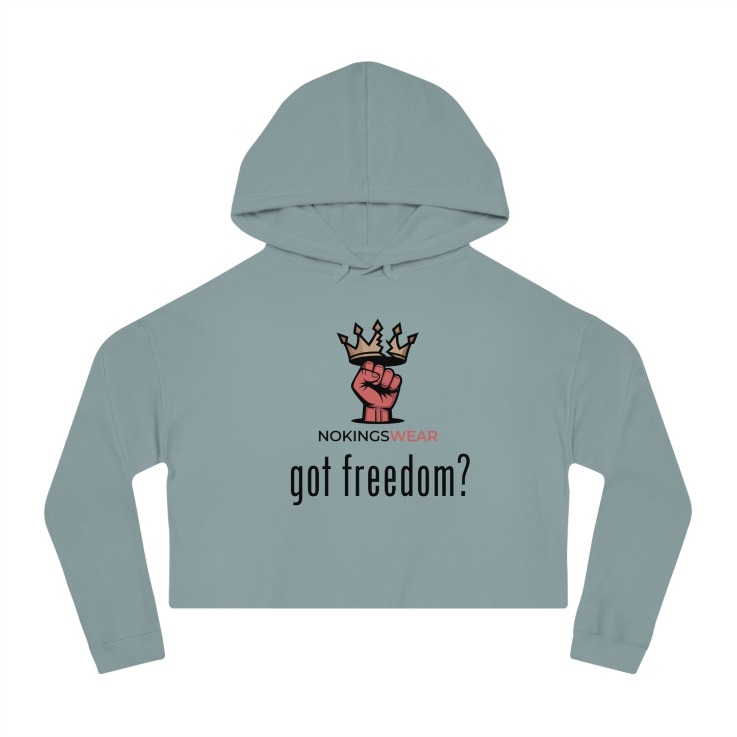 Empowering Womens Cropped Hooded Sweatshirt Fashionable Casual Wear