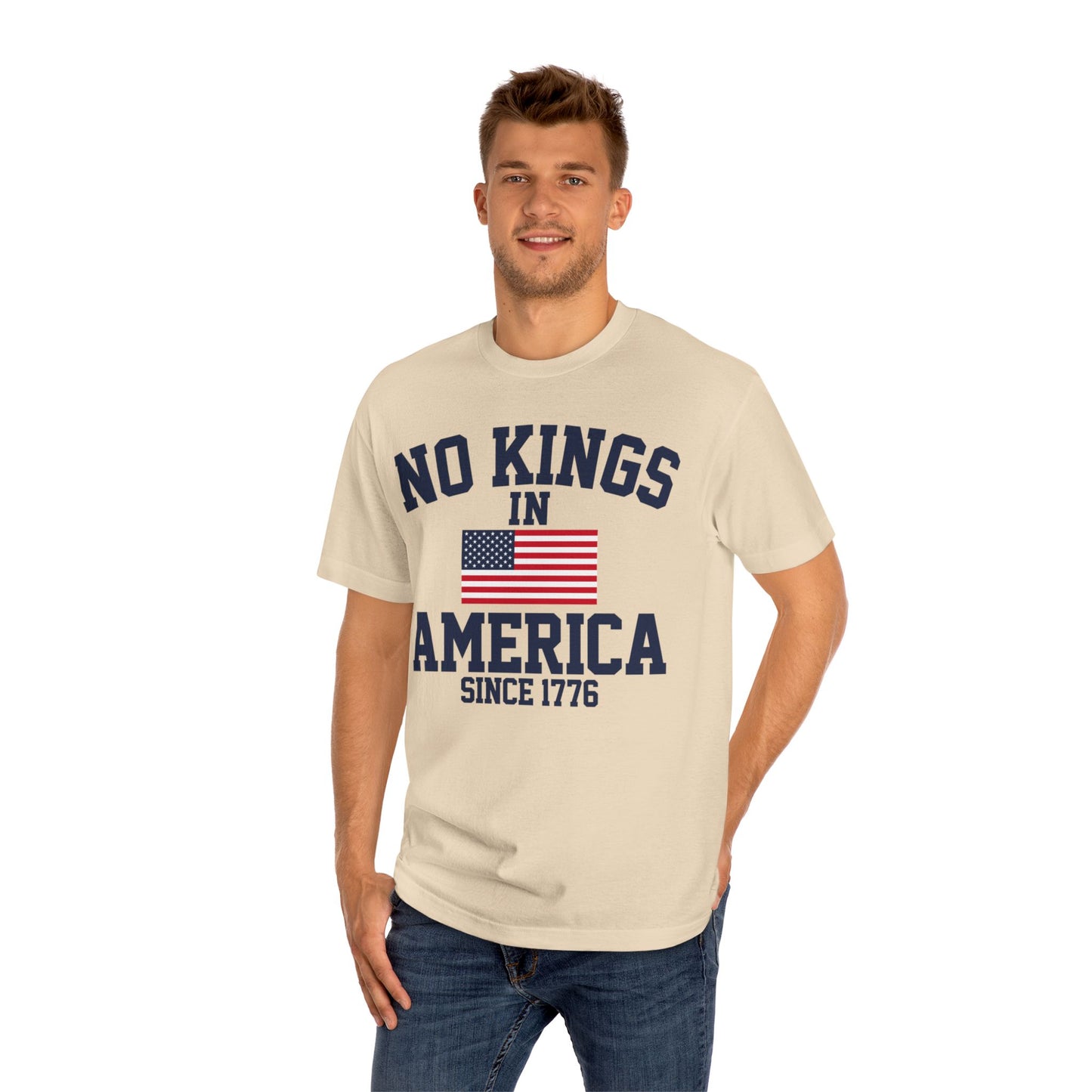 Patriotic Unisex Classic Tee | No Kings in America, Independence Day Shirt, Freedom Tee, Vintage Style T-Shirt, American Pride Apparel