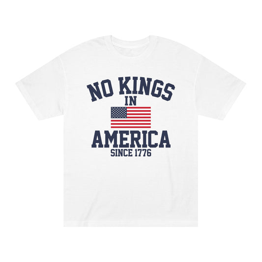 Patriotic Unisex Classic Tee | No Kings in America, Independence Day Shirt, Freedom Tee, Vintage Style T-Shirt, American Pride Apparel