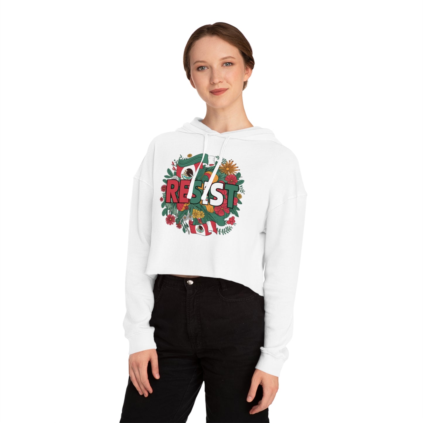 Boldly Inspired Womens Cropped Hooded Sweatshirt Motivational Hoodie
