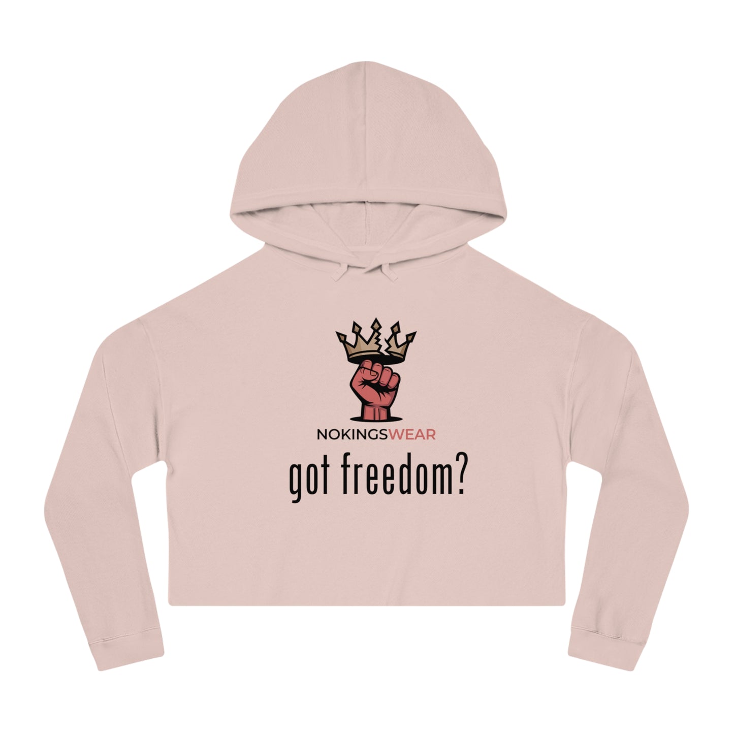 Empowering Womens Cropped Hooded Sweatshirt Fashionable Casual Wear