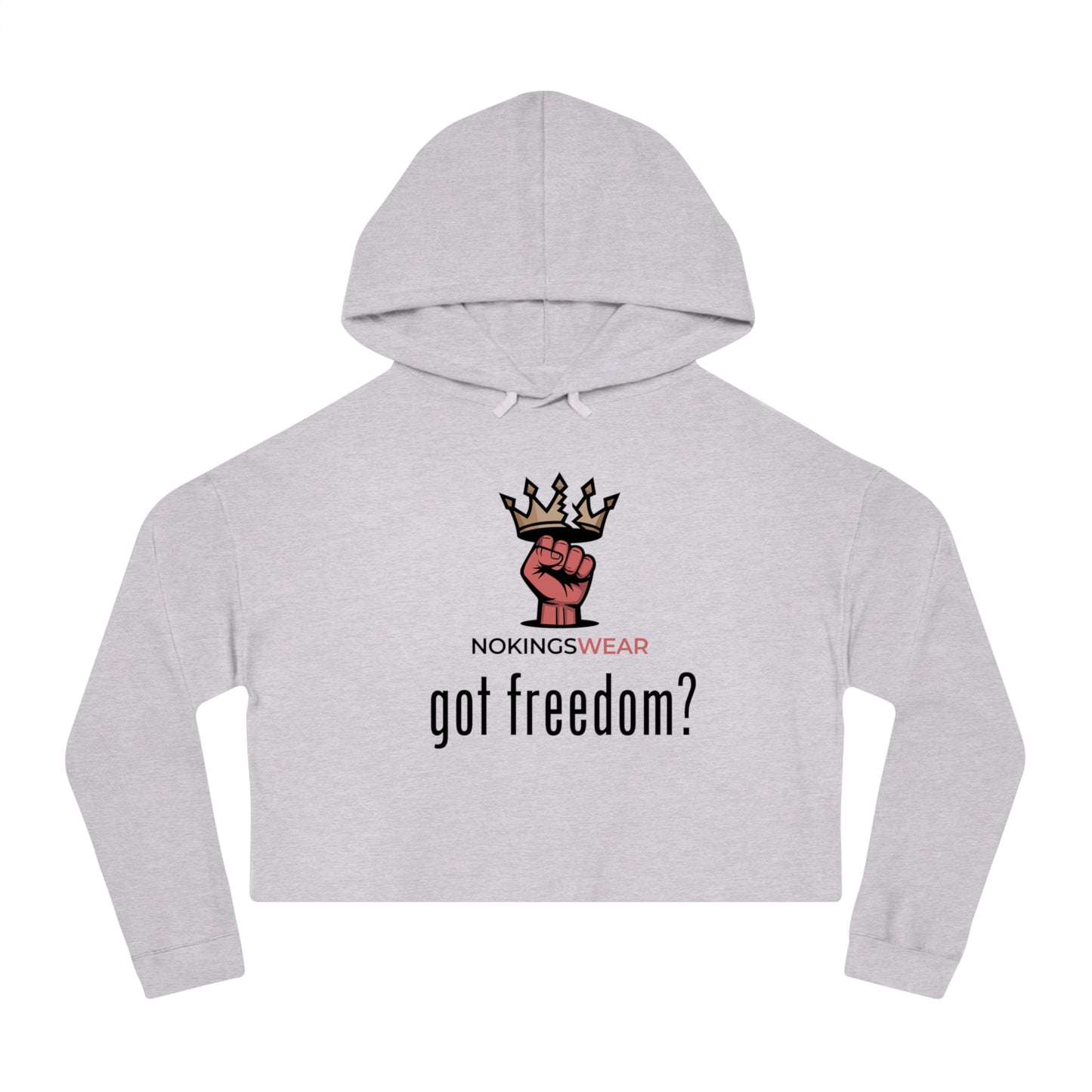 Empowering Womens Cropped Hooded Sweatshirt Fashionable Casual Wear