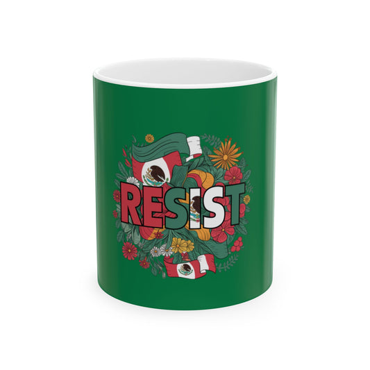 Colorful RESIST Ceramic Coffee Mug  Eco-Friendly Tea Cup Gift for