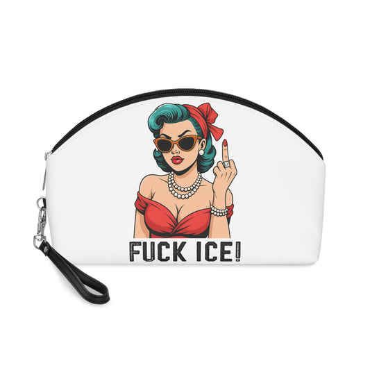 Vintage Makeup Bag with F*CK ICE! Design  Sassy Cosmetic Pouch, Gifts