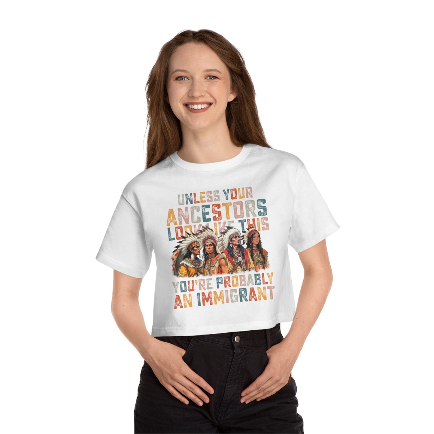 Heritage Cropped T-Shirt for Empowered Women, Casual Style, Holiday Gift,