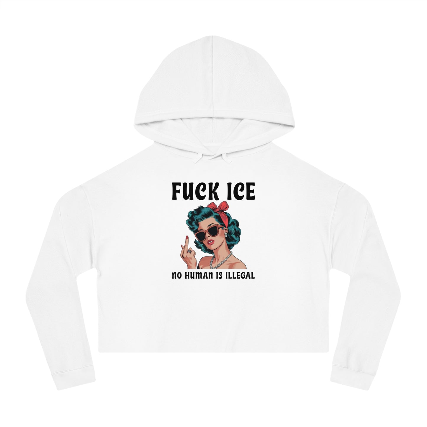 Feminist Cropped Hoodie with Statement Design Casual Wear Gift