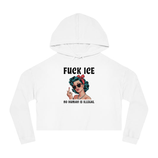 Feminist Cropped Hoodie with Statement Design Casual Wear Gift