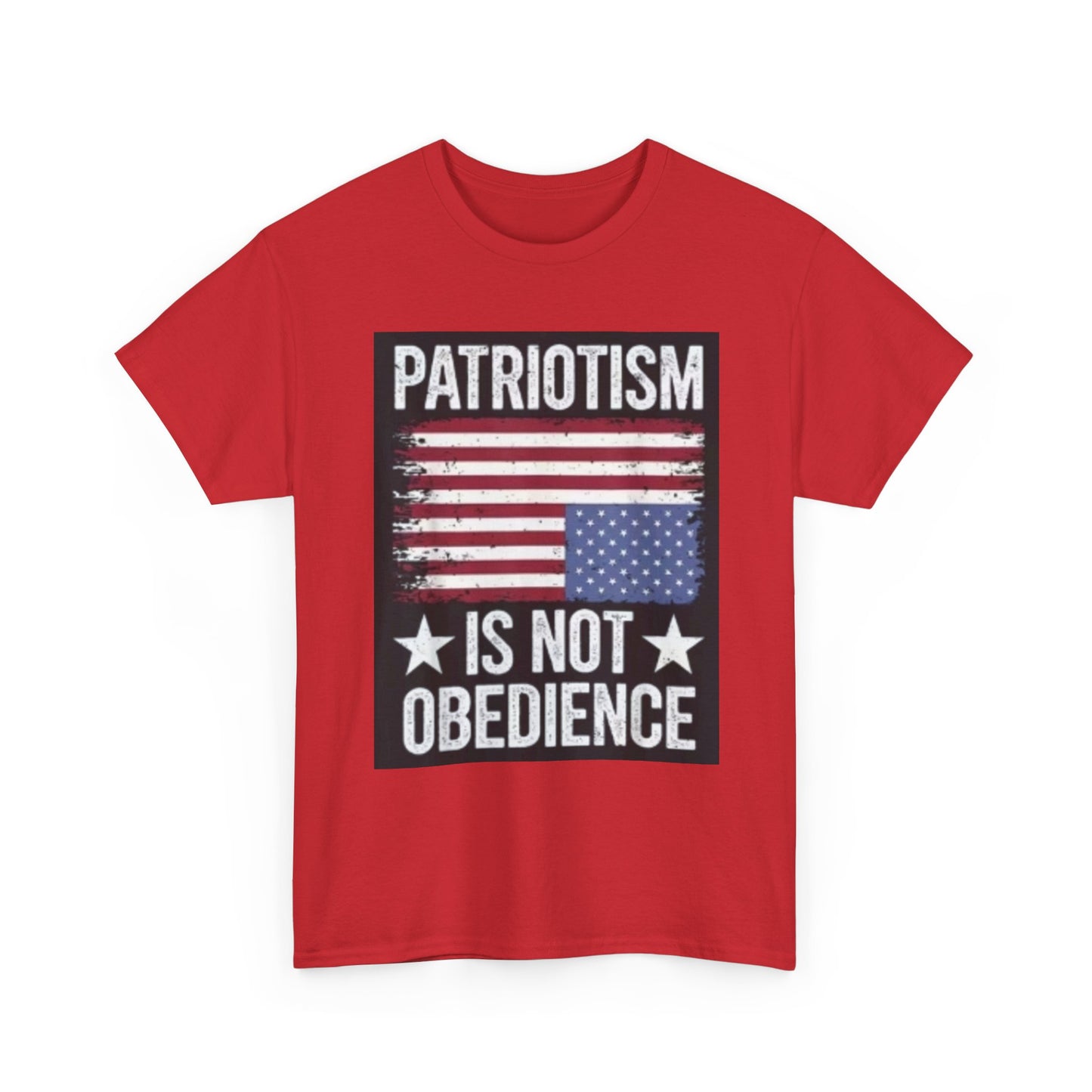Patriotism Is Not Obedience T-Shirt — Vintage American Flag Freedom Tee