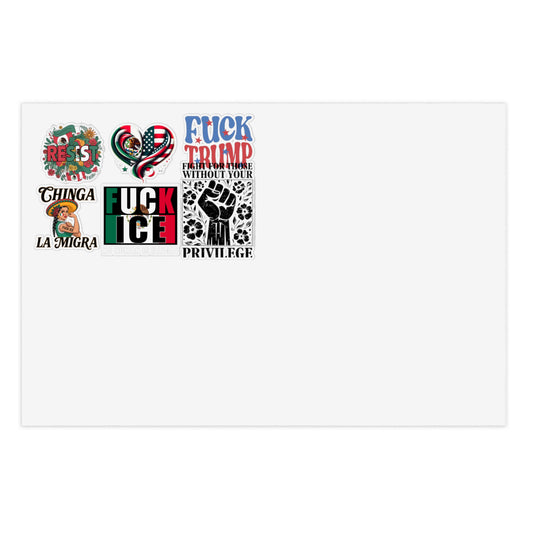 Bold Statement Sticker Sheet Bundle  5pcs Political Activism Decor