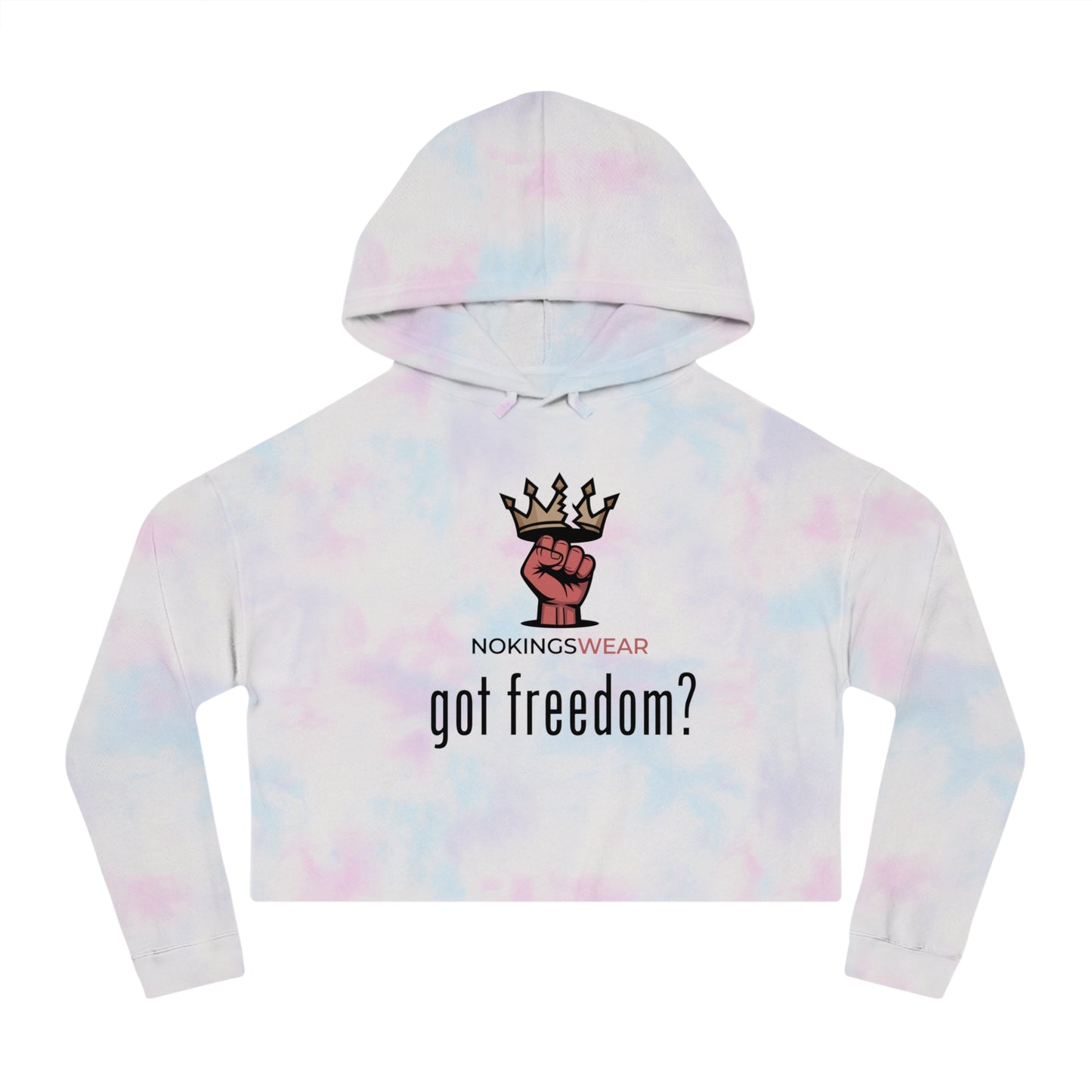 Empowering Womens Cropped Hooded Sweatshirt Fashionable Casual Wear