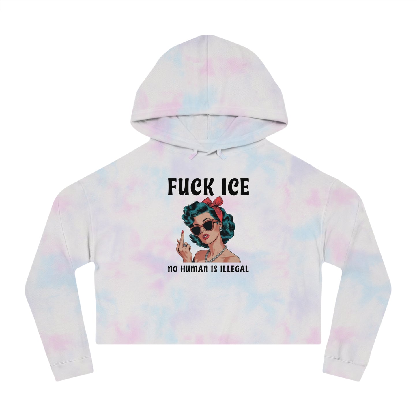 Feminist Cropped Hoodie with Statement Design Casual Wear Gift